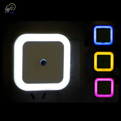 무선 센서 LED 야간 조명 EU 미국 플러그 미니 광장 야간 조명 아기 어린이 거실 침실 복도 조명 램프