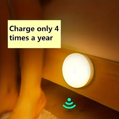 모션 센서 야간 조명, 무선 LED 감지기 램프, 침실, 계단, 옷장, 방 장식, 1 개